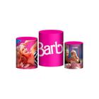 Trio Capas Cilindros Sublimado Barbie Tecido Veste Fácil