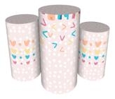 Trio Capas De Cilindro Veste Fácil C/ Elástico Boho