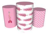 Trio Capas De Cilindro Veste Fácil C/ Elástico Boho