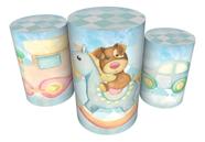 Trio Capas De Cilindro Veste Fácil C/ Elástico Brinquedos