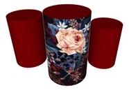 Trio Capas De Cilindro Veste Fácil Flores