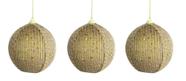 Trio de Bolas Dourada Trico Decorativas 10cm