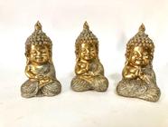 Trio De Buda Baby Resina / 6,5Cm