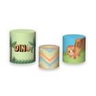 Trio De Capa Cilindro - Dinossauros Baby Cute 001 - Via Cores