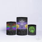 Trio de Capa Cilindro para Festa Infantil Veste Fácil C/elástico Neon