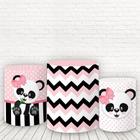 Trio De Capas Cilindros 3D Sublimado Panda Rosa Fcc-345 - Felicitá