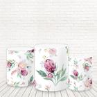 Trio De Capas Tecido Sublimado 3D Floral Fcc-469