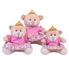 Trio De Ursinhos de Pelúicia para Nicho 15x20x25 Decoração