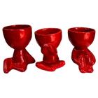 Trio de Vasos Bob Robert Plant em Cerâmica Decor - Red