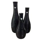 Trio de Vasos Grandes em Cerâmica Decor- Black