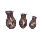 Trio de Vasos Jarro MDF Design Meia Pérola