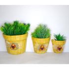 Trio Vaso De Parede Cerâmica Decoração