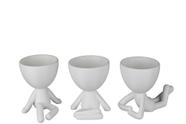 Trio Vasos Decorativos Bobs - M&A Artes Decor 3D