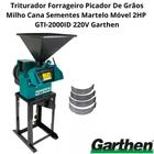 Triturador Forrageiro Picador De Grãos Milho Cana Sementes Martelo Móvel 2HP GTI-2000ID 220V Garthen