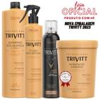 Trivitt - Shampoo 1L + Hidratação 1Kg + Fluido para Escova + Brilho Intenso