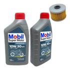 Troca 2 Oleo Mobil 10w 30 + Filtro Moto Honda Cb300 Xre300