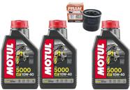 Troca Óleo Motul 5000 10W40 3 L + Filtro Fram 6018 Suzuki