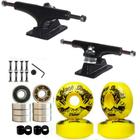 Kit Truck React + Rodas Creme + Jogo de rolamentos ABEC-3