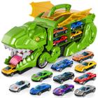 Truck Toy iHaha Dinosaur Transporter com 10 carros fundidos 3-6Y