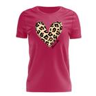 Tshirt Blusa Estampada Feminina Manga Curta Camiseta Camisa Coração