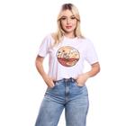 Tshirt Blusa Feminina California Estampada Manga Curta Camiseta Camisa Branco