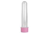 Tubete 08 Cm Tampa Rosa Bebê 50Un Tubo De Ensaio