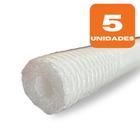 Tubo Esponjoso 1 POL. 25x10mm Branco Blindado 2 metros - 5 unidades - Polipex