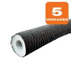 Tubo Esponjoso 7/8 POL. 22x10mm Preto Blindado 2 metros - 5 unidades - Polipex