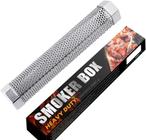 Tubo Hexagonal Defumador Para Churrasco em Aço Inox 31cm