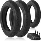 Tubos e Pneus de Reposição CalPalmy para Carrinho de Passeio - 12,5" (Dianteiro) e 16" (Traseiro)