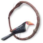 Tucano De Galho P - Madeira Passaro Natureza Artesanato Jardim Churrasqueira Escultura
