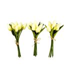 Tulipa Branca 8 Hastes 27Cm Flor Planta Artificial Kit 3Pc