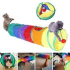 Tunel De Gato Brinquedo Pet Coelho Bolinha Labirinto Interativo Retratil Petshop Anti Ansiedade Divertido Portatil