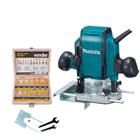 Tupia Coluna Makita Rp0900 900W 220V + Jogo Fresas Madeira