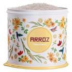 Tupper caixa de arroz floral branco