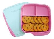 Tupperware Basic Line Com Divisórias 550ml Rosa Tutu.