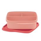 Tupperware Basic Line com Divisórias Rosa Chá 550ml