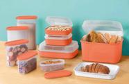 Tupperware Bea/pda Potes Modular Completo Para Armazenagem Cor Laranja-escuro