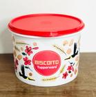 Tupperware caixa biscoito floral 2,4 litros