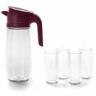 Tupperware Jarra Clear 1,7L + 4 Copos 400ml