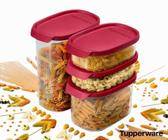 tupperware jogo com 4 peças ultra clear policarbonato transparente