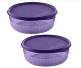 Tupperware Kit 2 Peças Tigela Premier 500ml Roxo Em Policarbonato.