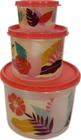 Tupperware Kit 3 Peças Tupper Caixa Views Tropical