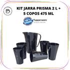 Tupperware Kit Jarra e Copos Prisma Policarbonato (6 peças)