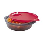 Tupperware Tigela Cristalwave 1 Litro Cores Cor Preto e Vermelho.