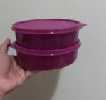 Tupperware Tigela Prato 500ml Kit 2 peças cor Roxo Rabanete