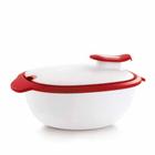 Tupperware travessa thermo tup 3,25 litros branco e vermelho