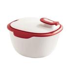 Tupperware Travessa Thermo Tup 3,4 Litros Branco e Vermelho