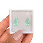 Turmalina Paraíba Greenish Neon Gota Par 5,53ct