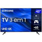 Tv 43p Samsung Crystal Smart 4k Comando Voz - Un43cu7700gxzd